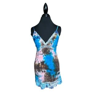 Yemee Tie Dye Mini Dress